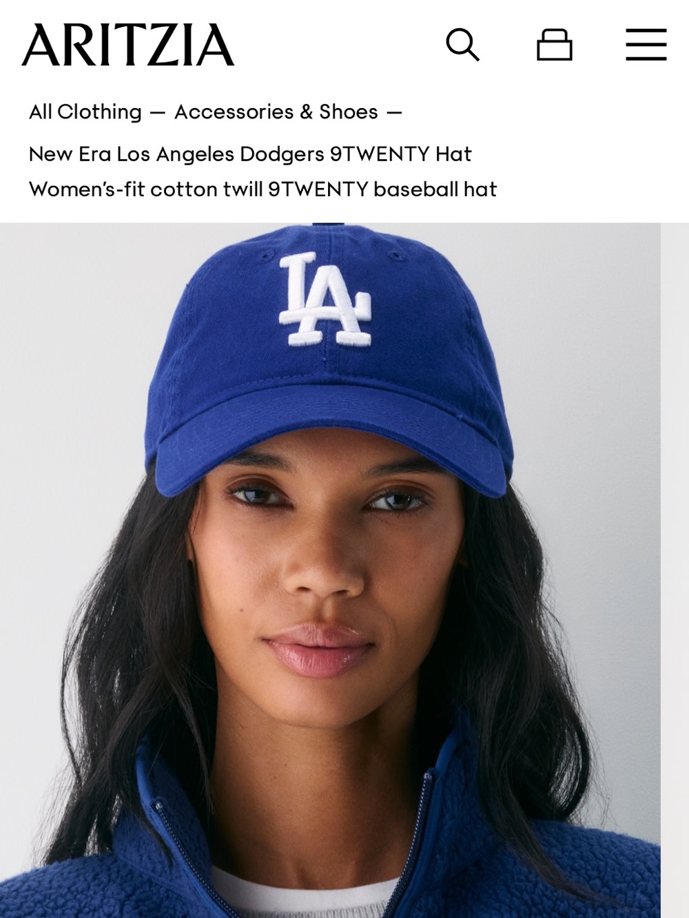 9Twenty LA dodgers hat Aritzia